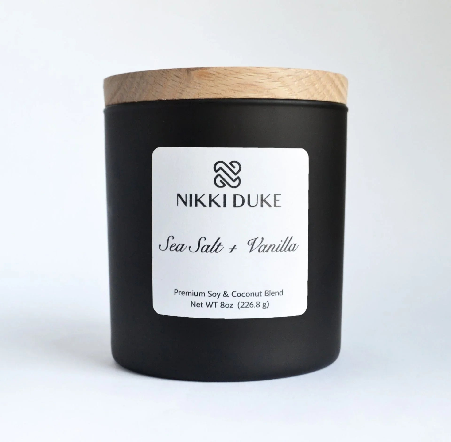 Nikki Duke Sea Salt + Vanilla 8 oz Premium Soy + Coconut Candle Nikki Duke