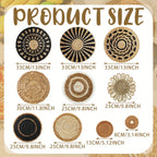 11pcs Boho Hanging Wall Basket Decor Handmade Woven Wicker Baskets Round Farmhouse Bulrush Art For Rustic Home Decorations Christmas Halloween Thanksgiving House Of Avana