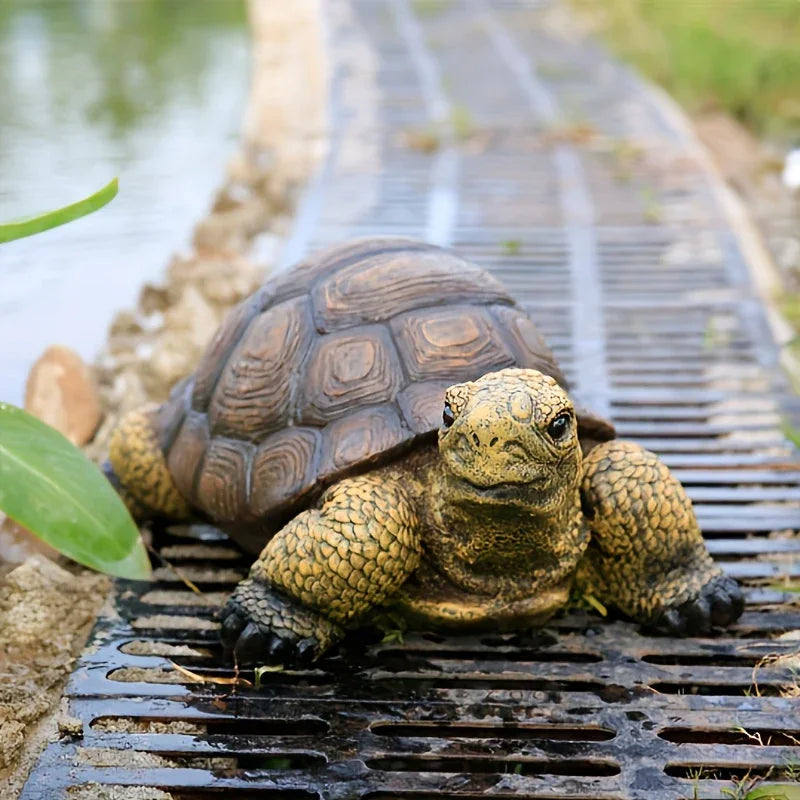 Exquisite Turtle Statue Decoration, Resin Handicraft, Artistic Simulation Animal Sculpture, Suitable for... - House Of Avana