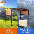12 ft x 9 ft Steel Outdoor Pergola Gazebo Canopy Sun Shelter