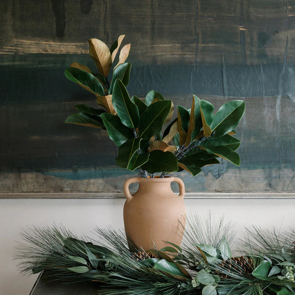 12" Terracotta Vase with Handles CG Hunter