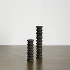 Spiral Pine Modern Wood Candle Candlestick Holder Kanju Interiors