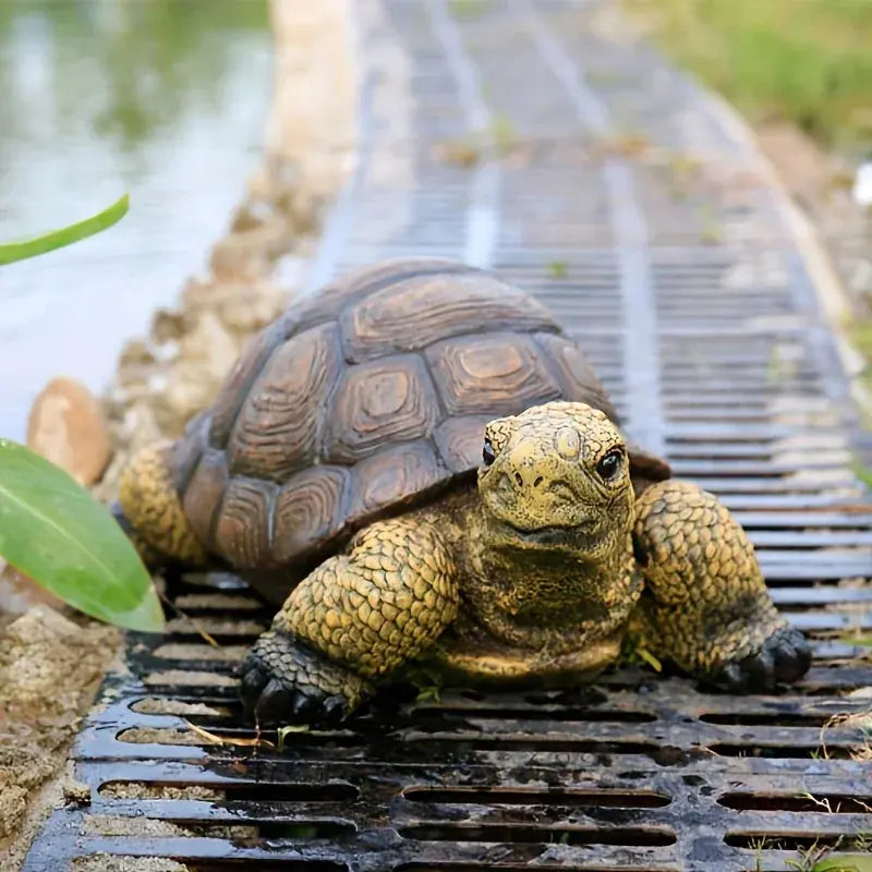 Exquisite Turtle Statue Decoration, Resin Handicraft, Artistic Simulation Animal Sculpture, Suitable for... - House Of Avana