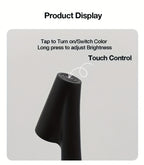 Modern LED Table Lamp with Touch Control - Rechargeable Battery-Powered Desk Light, Matte Black Finish & Adjustable Brightness for Home Office, Living Room, Bedroom Decor, Desk Lamp Rechargeable, Bedroom Lighting, Sleek Desig House Of Avana