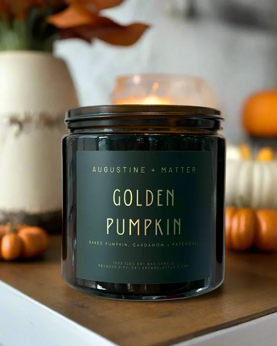 Golden Pumpkin - 12oz Soy Candle Augustine + Matter Candle Studio LLC