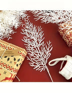 12pcs Artificial Pine Branches & Cedar Picks - Realistic White Faux Flowers for Christmas Decor, DIY Wreaths, and Home Decoration, Perfect for Holiday Tabletop Arrangements, Christmas Decorations, Best for Christmas, Christma House Of Avana