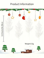 12pcs Artificial Pine Branches & Cedar Picks - Realistic White Faux Flowers for Christmas Decor, DIY Wreaths, and Home Decoration, Perfect for Holiday Tabletop Arrangements, Christmas Decorations, Best for Christmas, Christma House Of Avana