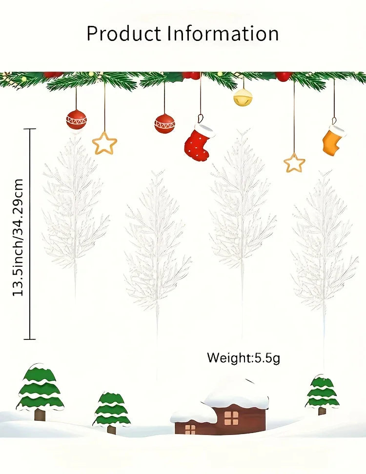 12pcs Artificial Pine Branches & Cedar Picks - Realistic White Faux Flowers for Christmas Decor, DIY Wreaths, and Home Decoration, Perfect for Holiday Tabletop Arrangements, Christmas Decorations, Best for Christmas, Christma House Of Avana