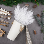 12pcs Artificial Pine Branches & Cedar Picks - Realistic White Faux Flowers for Christmas Decor, DIY Wreaths, and Home Decoration, Perfect for Holiday Tabletop Arrangements, Christmas Decorations, Best for Christmas, Christma House Of Avana