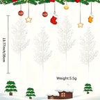 12pcs Artificial Pine Branches & Cedar Picks - Realistic White Faux Flowers for Christmas Decor, DIY Wreaths, and Home Decoration, Perfect for Holiday Tabletop Arrangements, Christmas Decorations, Best for Christmas, Christma House Of Avana