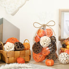 2 Pack Natural Rattan & Wicker Balls - Assorted Spherical Decorative Bowl Fillers for Home Centerpieces, Christmas Tabletop Decor, Living Room Accents, No Container Included, Christmas Decorations, Rustic Charm, Handcrafted L House Of Avana