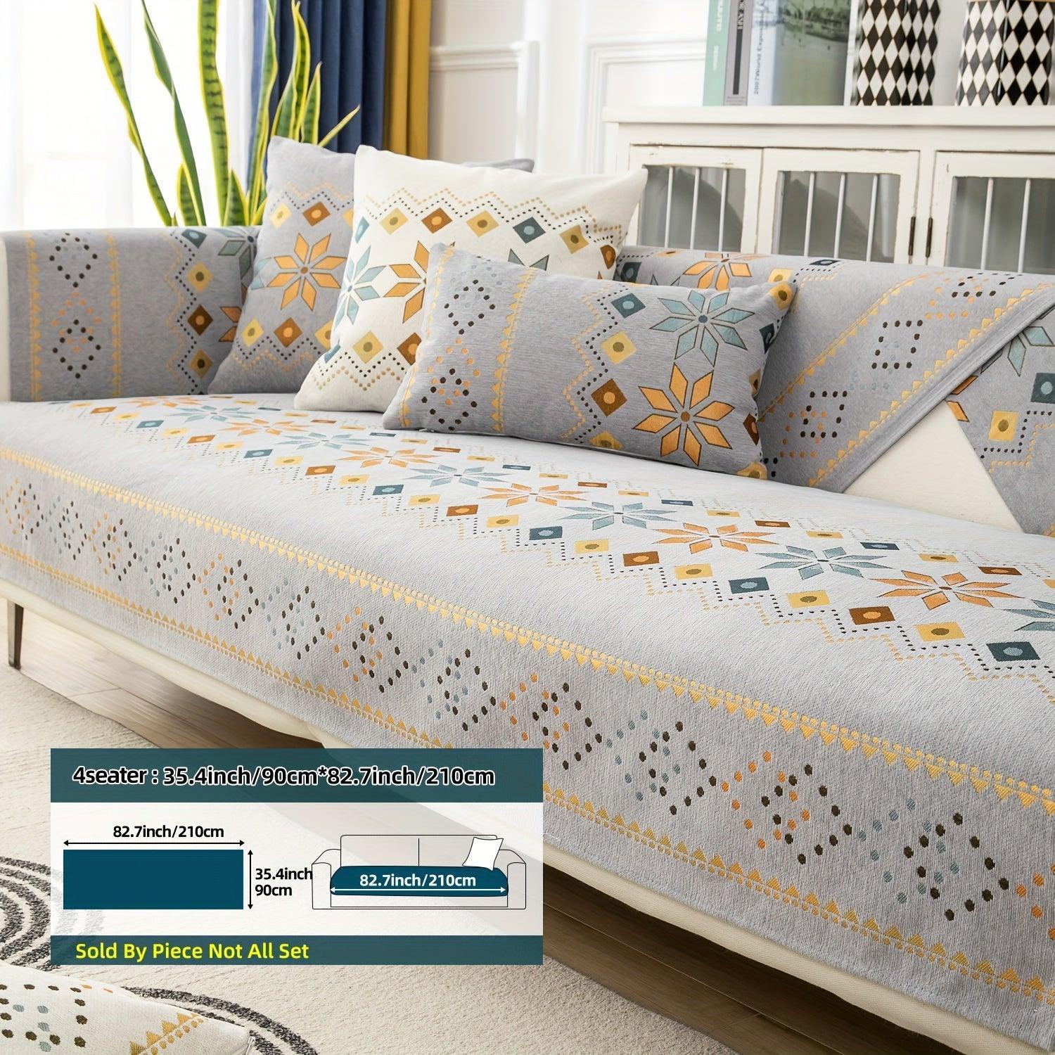 Stylish Bohemian Chenille Slipcovers for Couches topspet