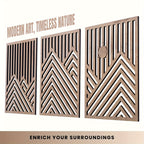 Wall Sculpture - Rustic Oak Mountain