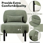 [Plush Extra Large Accent Chair] Plush Extra Large Mid Century Modern Accent Chair | Teddy Fabric Lounge Chair with Pillow, Sturdy Metal Frame (350lb) - Reading Armchair for Living Room, Bedroom & Office House Of Avana