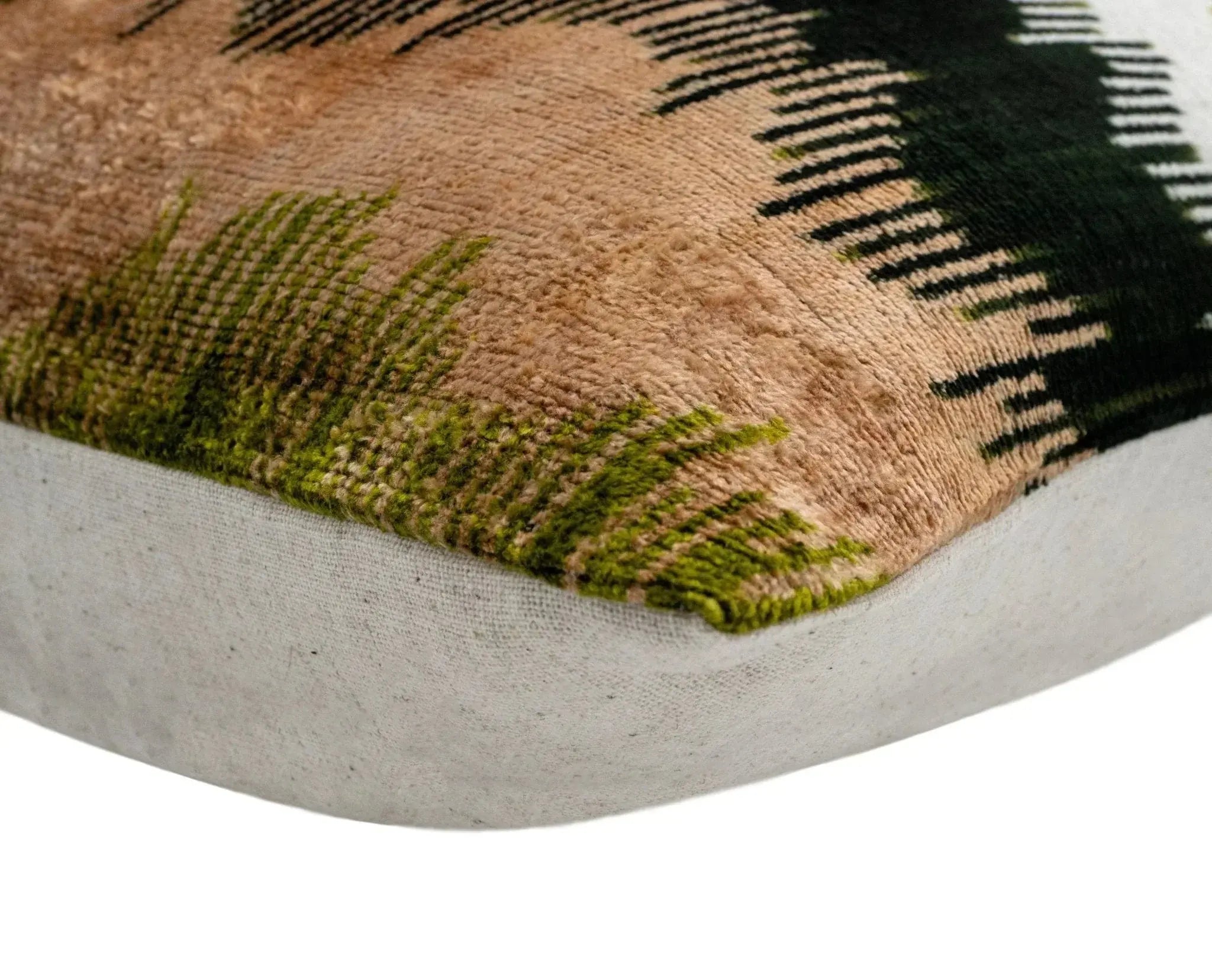 16x24 in Earthy Wave Pattern Throw Pillow Modern Beige, Green, Black & White Cushion for Versatile Home... - House Of Avana