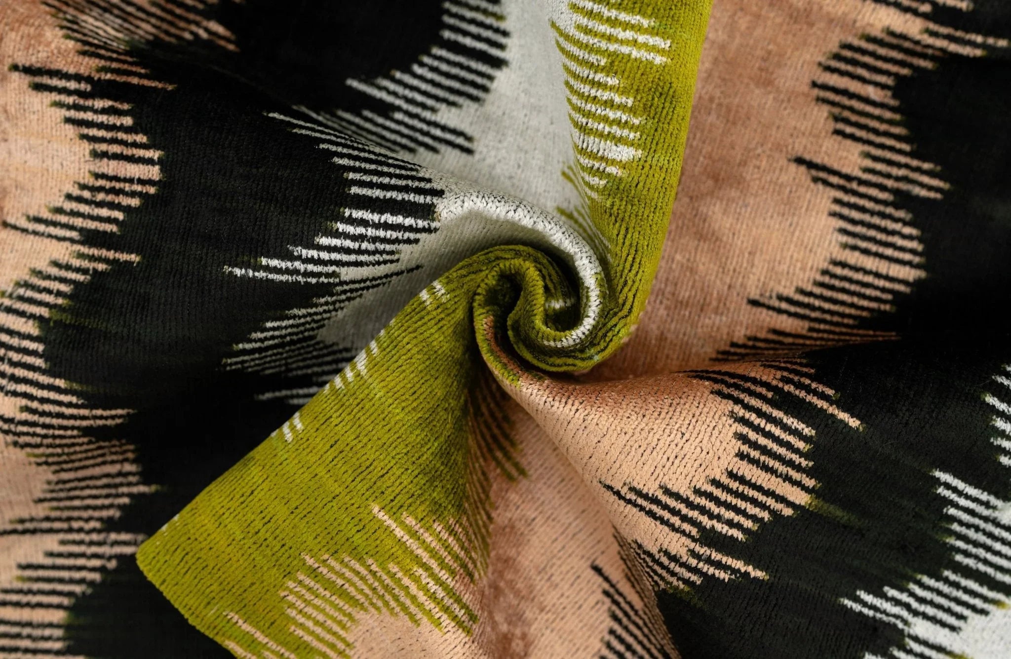 16x24 in Earthy Wave Pattern Throw Pillow  Modern Beige, Green, Black & White Cushion for Versatile Home Décor  Down Feather insert INCLUDED Canvello