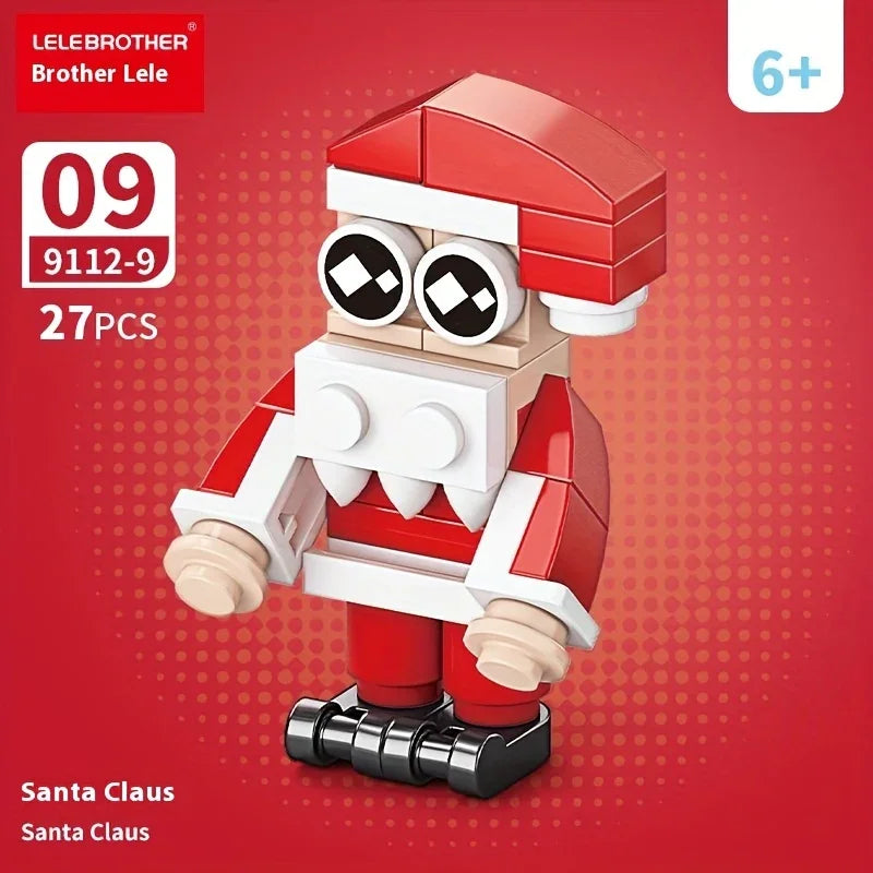 10-in-1 Mini Christmas Series Building Blocks Set, Christmas Gift Assembly Toy, Santa Claus and Snowman Model Kit, Holiday Birthday Gift, Halloween Thanksgiving Tabletop Decor, 352pcs with 10 Small Models or Combine into One House Of Avana