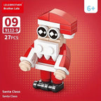 10-in-1 Mini Christmas Series Building Blocks Set, Christmas Gift Assembly Toy, Santa Claus and Snowman Model Kit, Holiday Birthday Gift, Halloween Thanksgiving Tabletop Decor, 352pcs with 10 Small Models or Combine into One House Of Avana