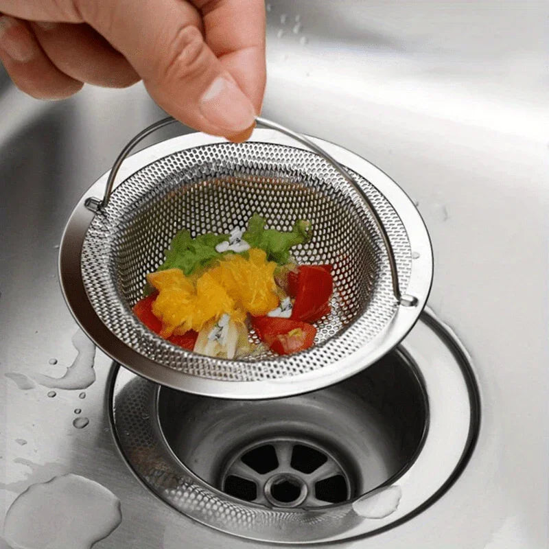 Sink Strainer - Rust-Resistant Stainless Steel with Handle