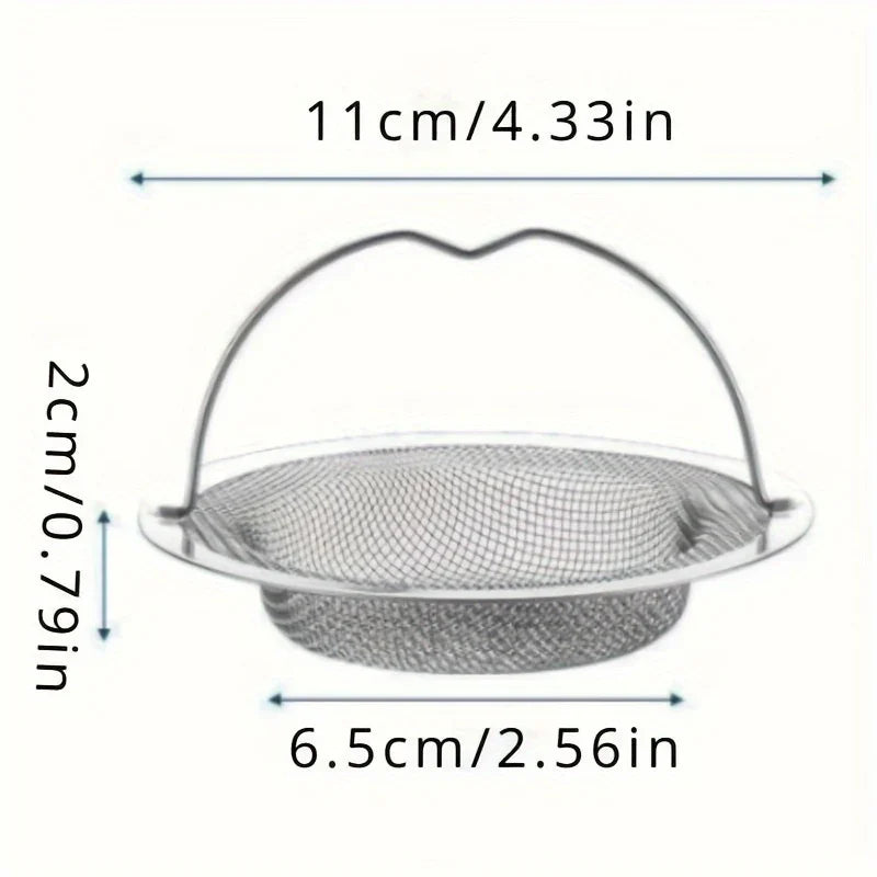 Sink Strainer - Rust-Resistant Stainless Steel with Handle