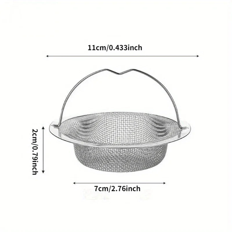 Sink Strainer - Rust-Resistant Stainless Steel with Handle