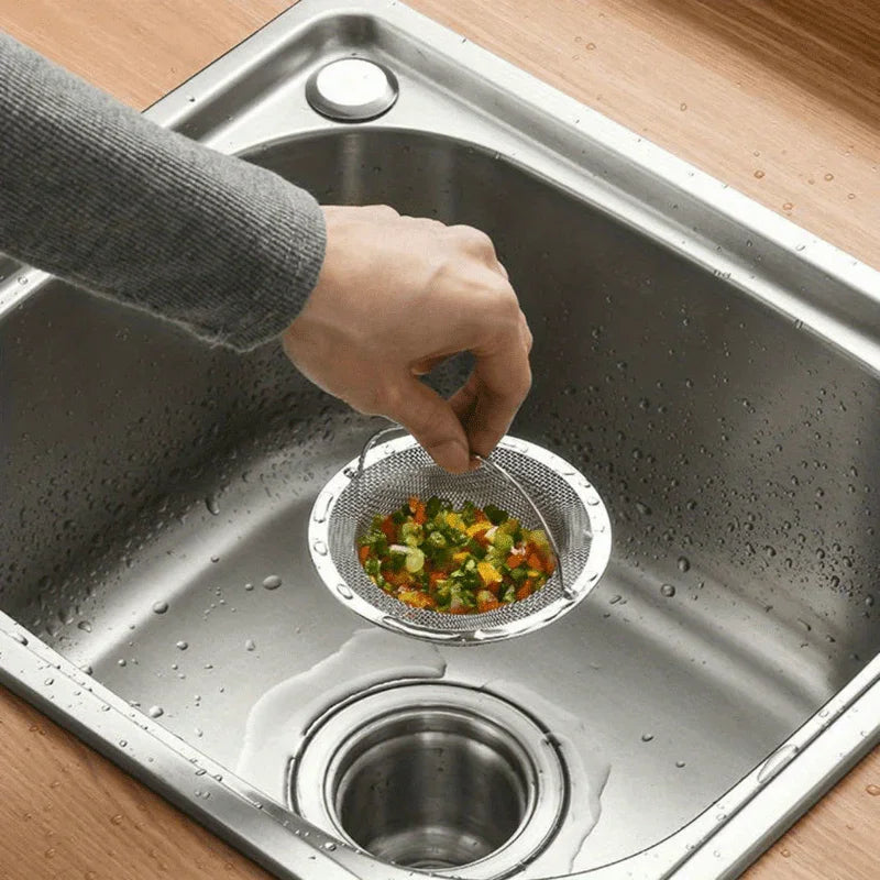Sink Strainer - Rust-Resistant Stainless Steel with Handle