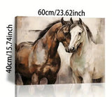 Romantic Couple Horse Canvas Wall Art | House of Avana