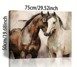 Romantic Couple Horse Canvas Wall Art | House of Avana