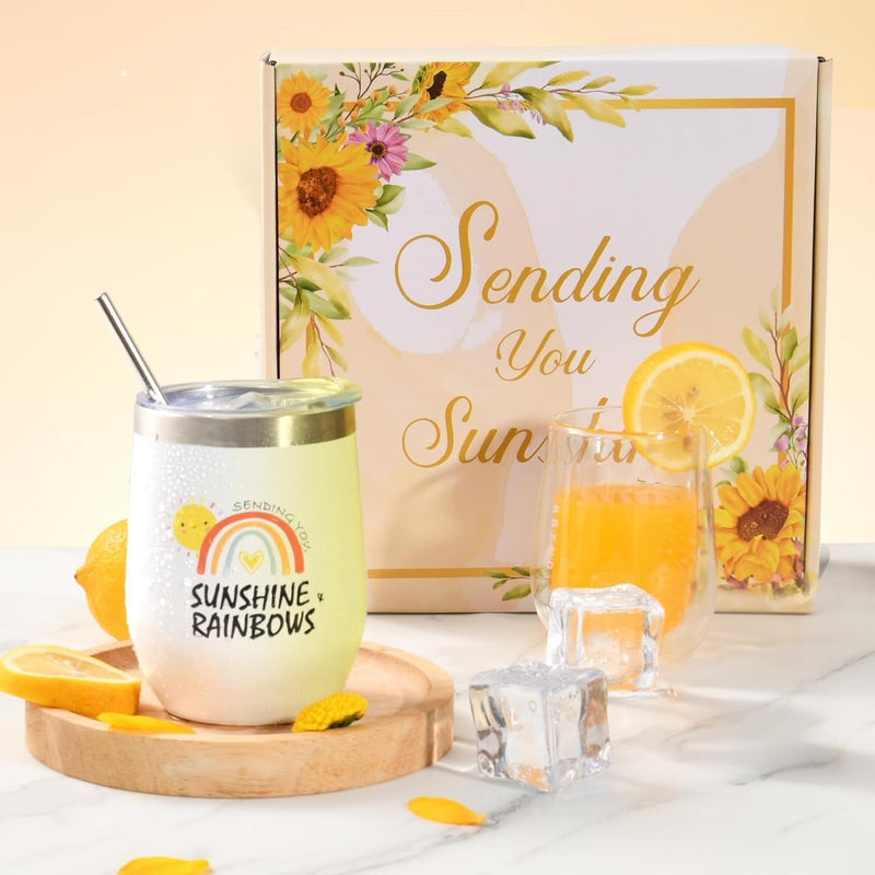 15pcs Sunflower Get Well Soon Gifts Basket - Sending Sunshine, Birthday Gifts for Women, Unique Gifts Box for Thinking of You Her Sister Best Friend House Of Avana