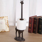 Chic Giraffe Metal Tissue Holder - Freestanding, Self-Adhesive Paper Towel Dispenser for Home & Kitchen Decor - House Of Avana