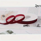 2 Rolls of Velvet Ribbon, Each Roll Size: 4.48 meter *Length 4.48 meter, Suitable for Halloween, Christmas, Birthday Parties, Weddings, Gift Flower Wrapping Bows Handmade Christmas Decoration Costume Sewing Accessories. House Of Avana