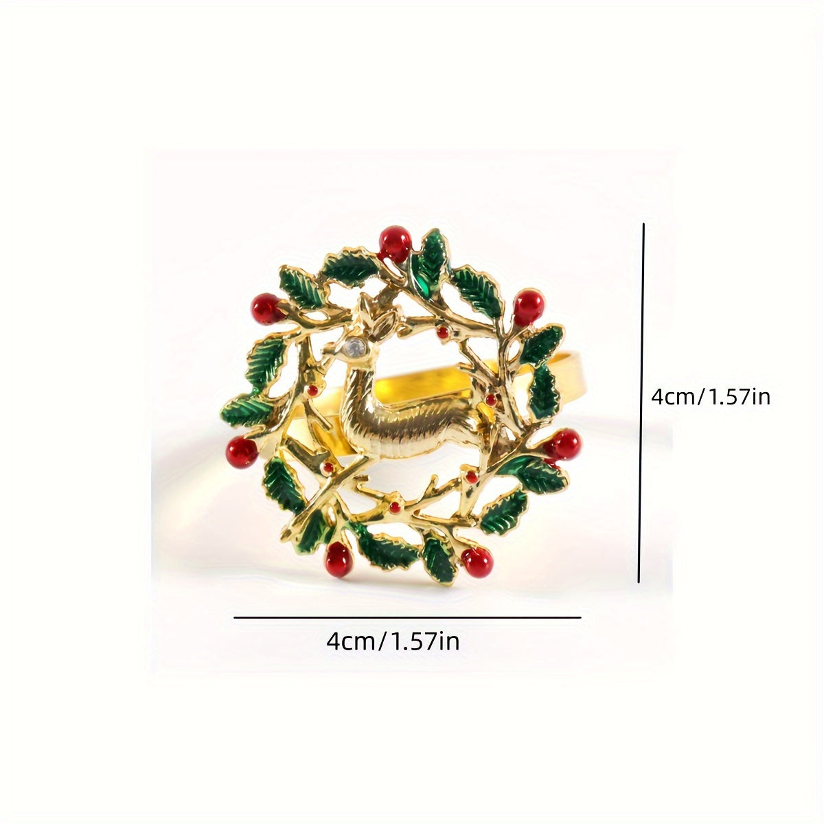 [6pcs Golden Napkin Rings] 6pcs Golden Napkin Rings | Perfect for Christmas, Thanksgiving, Easter, Birthdays and More! | Festive Table Settings, Storage Racks House Of Avana