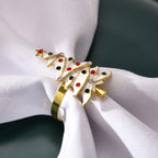[6pcs Golden Napkin Rings] 6pcs Golden Napkin Rings | Perfect for Christmas, Thanksgiving, Easter, Birthdays and More! | Festive Table Settings, Storage Racks House Of Avana