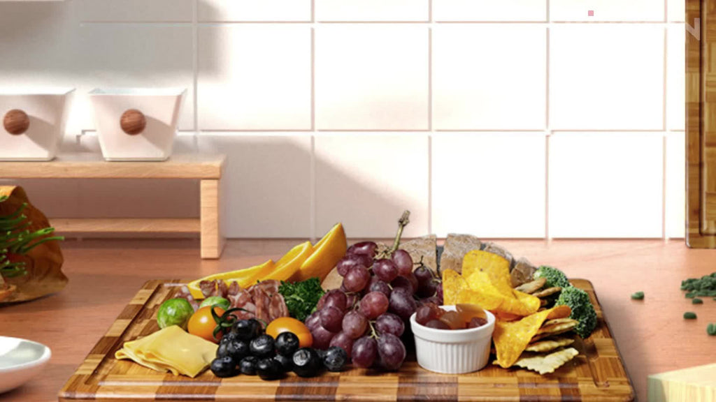 Large Splicing Cutting Board, Parquet Board, Kitchen Special Board, Five-layer Thickening, Juice Groove, Hidden Handle, Knife-friendly, Kitchen Gadgets, Kitchen Must Haves, Gift For Family And Friends.Mother'S Day. Easter. Ra House Of Avana