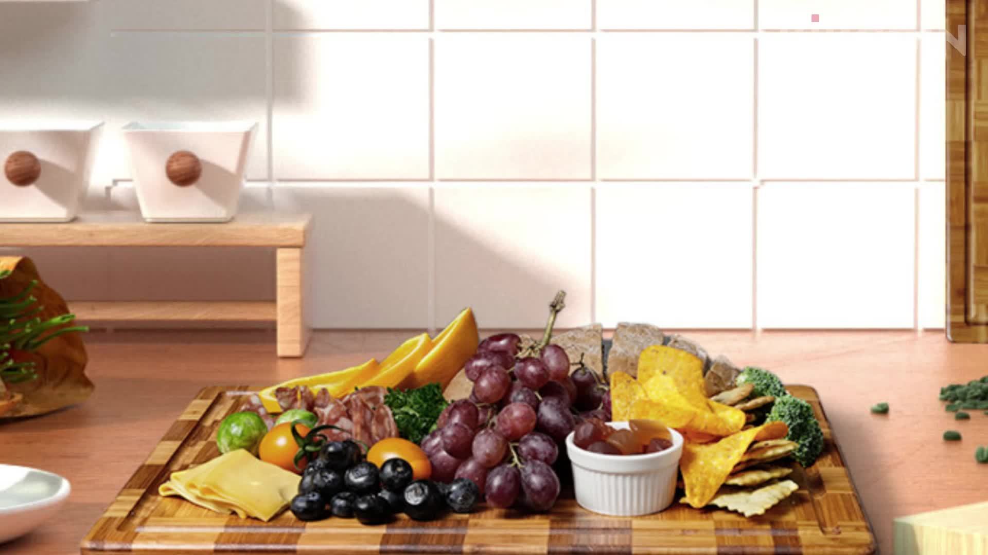 Large Splicing Cutting Board, Parquet Board, Kitchen Special Board, Five-layer Thickening, Juice Groove, Hidden Handle, Knife-friendly, Kitchen Gadgets, Kitchen Must Haves, Gift For Family And Friends.Mother'S Day. Easter. Ra House Of Avana