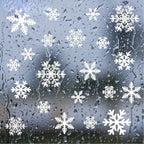 114pcs Electrostatic Snowflake Window Clings - Reusable, Static-Adhesive White Snowflakes for Christmas & Winter Door Decorations, Snowflake Ribbon Wired, Easy to Apply and Remove, No Residue Left House Of Avana