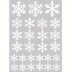 114pcs Electrostatic Snowflake Window Clings - Reusable, Static-Adhesive White Snowflakes for Christmas & Winter Door Decorations, Snowflake Ribbon Wired, Easy to Apply and Remove, No Residue Left House Of Avana