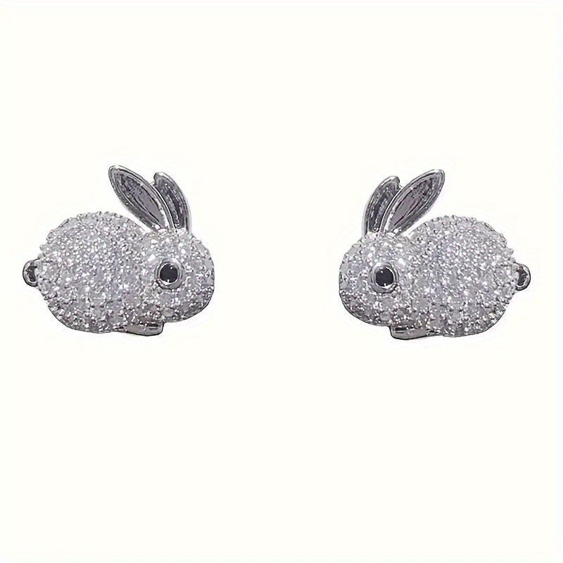 Earrings - Adorable Rabbit-shaped Silver