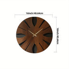 Artistic Wooden Wall Clock - Silent, Non-Ticking, Unique Irregular Shape | Decorative MDF Home Decor for Living Room, Bedroom, Office House Of Avana