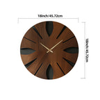 Artistic Wooden Wall Clock - Silent, Non-Ticking, Unique Irregular Shape | Decorative MDF Home Decor for Living Room, Bedroom, Office House Of Avana