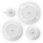 18-Piece White Porcelain Dinnerware Set with Plates Bowls Mugs - Service for 4