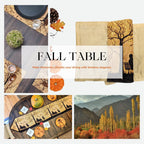 DaDalogy Bedding Set of 4 Pieces Autumn Birds Blessing Tapestry Dining Placemats 13” x 19” (Thanksgiving)