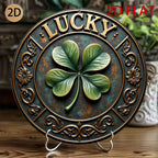 Wall Art - Vintage Metal Lucky Clover