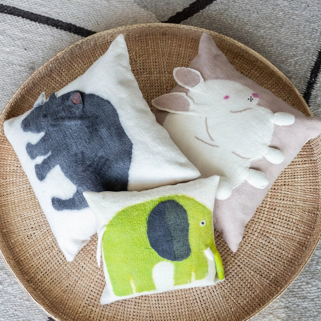 Rhino Cozy Throw Pillow Kanju Interiors