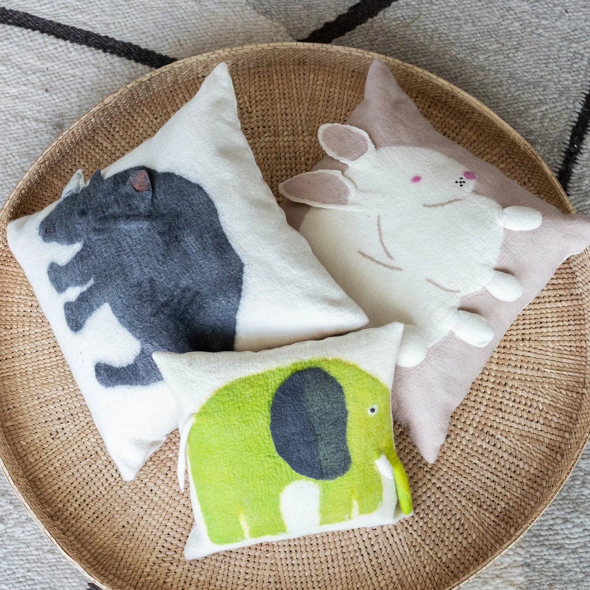 Rhino Cozy Throw Pillow Kanju Interiors