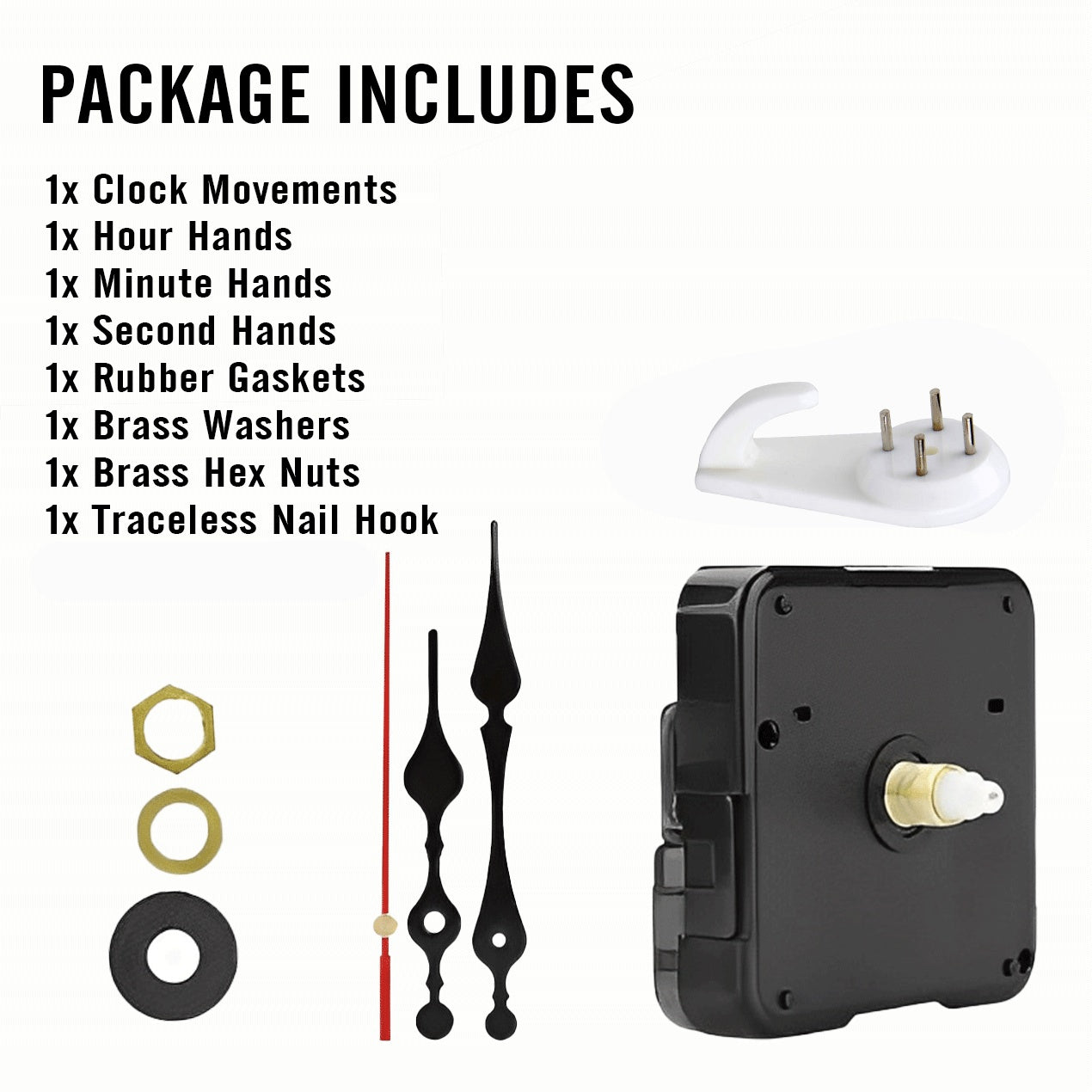 Wall Clock - Silent Wooden Round