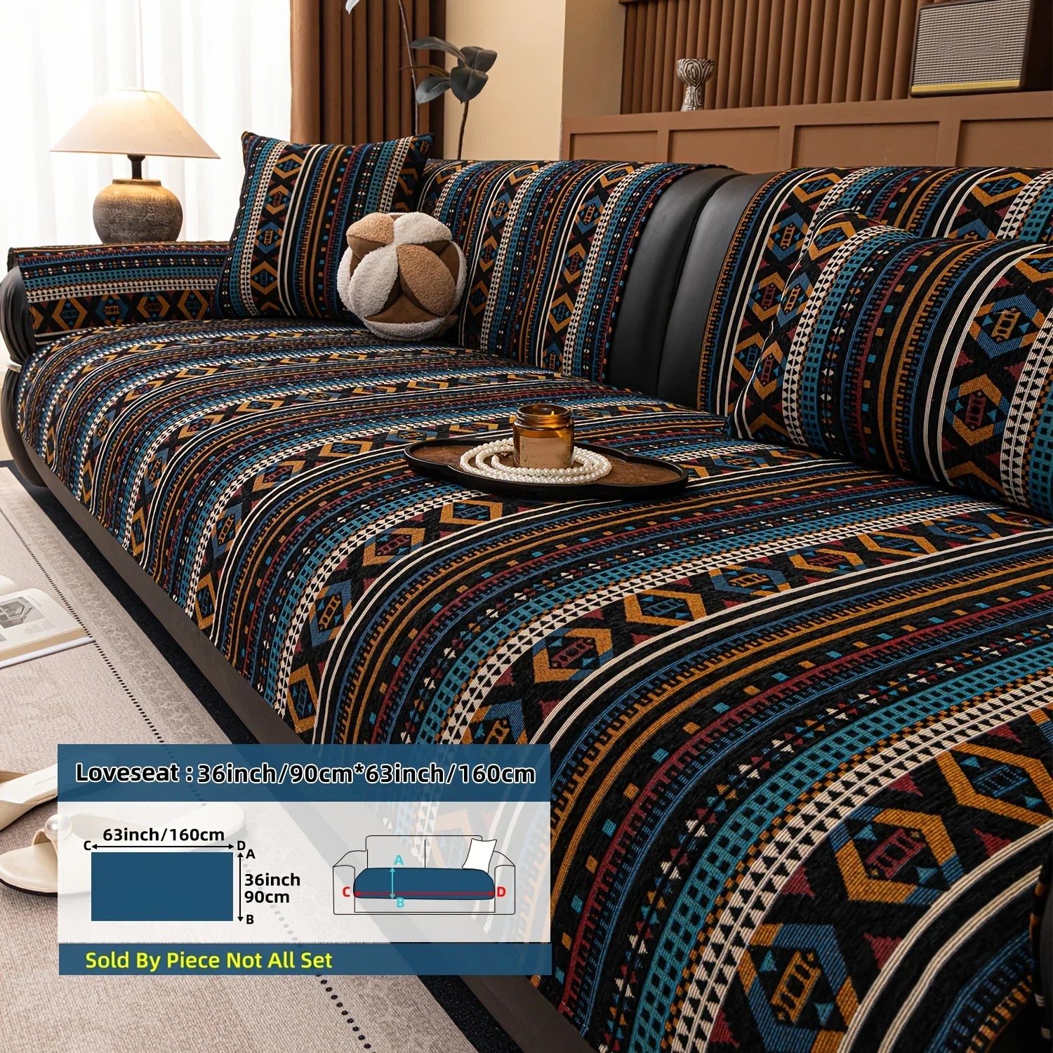 Sofa Cushion - Non-slip Chenille Geometric Multi-size