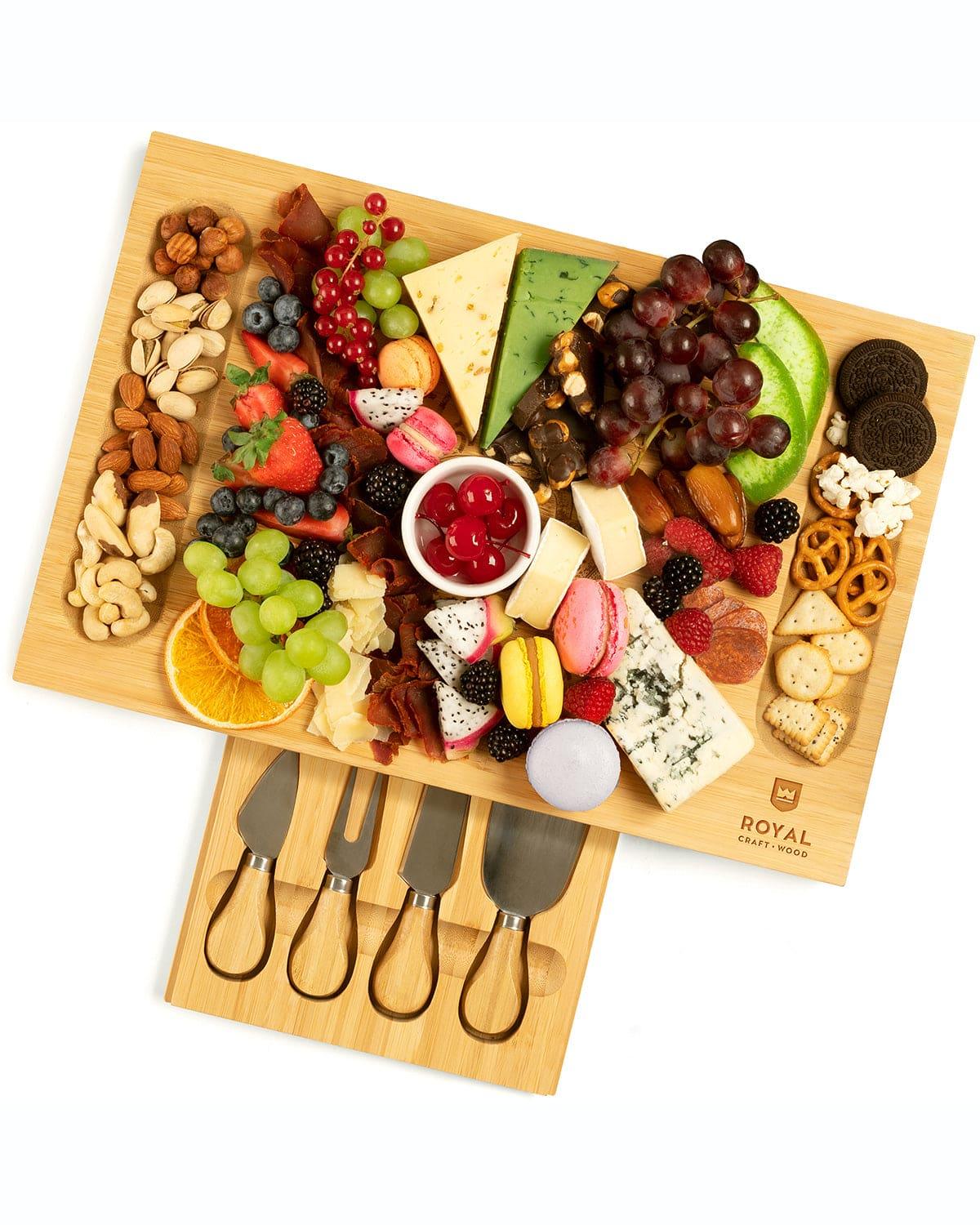 Cheese Board w/knives, 16.5"x11" Royal Craft Wood