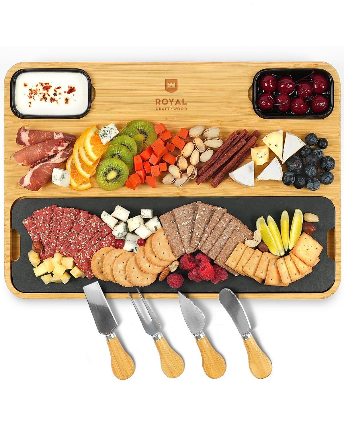 Cheese Board with Slate Plate Royal Craft Wood