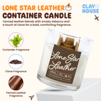 Lone Star Leather Container Candle